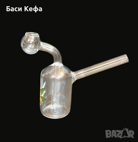 НОВ Стъклен Бонг / Фифка - 11 см.