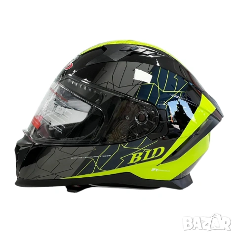 Мото каска с вградени очила