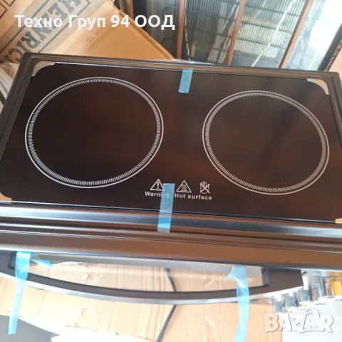 Мини фурна с два керамични котлона - чисто нова с 24м гаранция , снимка 2 - Печки, фурни - 49843158