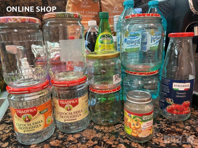 Стъклени буркани с капачки, снимка 5 - Буркани, бутилки и капачки - 53252246