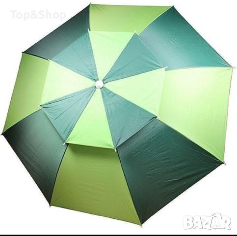 Двуцветен кръгъл плажен чадър Muhler, снимка 3 - Други стоки за дома - 46449768
