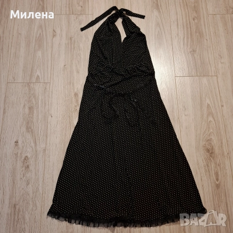 Елегантна рокля на точки - S/M, снимка 6 - Рокли - 17464701