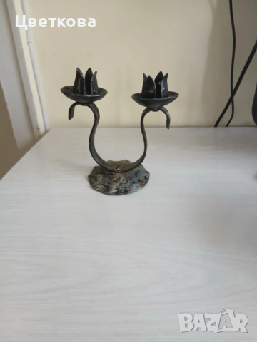 Свещници ковано желязо, снимка 3 - Декорация за дома - 53381423