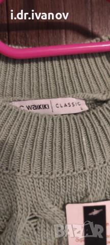 нов зелен пуловер LG Waikiki, снимка 6 - Блузи с дълъг ръкав и пуловери - 53481046