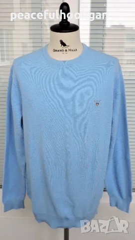 Gant Roundneck Casual Jumper - мъжки пуловер с дълъг ръкав размер XL/XXL, снимка 1 - Пуловери - 49035022