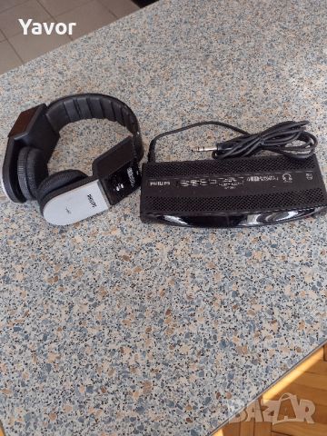 Ретро безжични слушалки +приемник PHILIPS, снимка 3 - Декове - 45249261