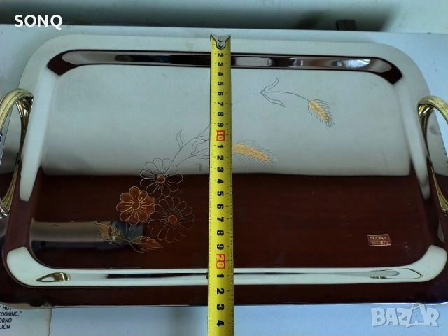 Страхотен Поднос Със Позлата 24К, снимка 8 - Антикварни и старинни предмети - 53456690