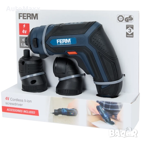 Акумулаторна отвертка FERM 4 V | 1,5 Ah 