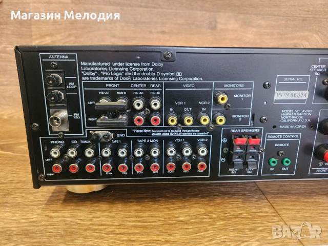 Ресивър Harman/Kardon AVR 21 – Мощен аудио-видео ресивър с аудиофилски звук., снимка 9 - Ресийвъри, усилватели, смесителни пултове - 54200123