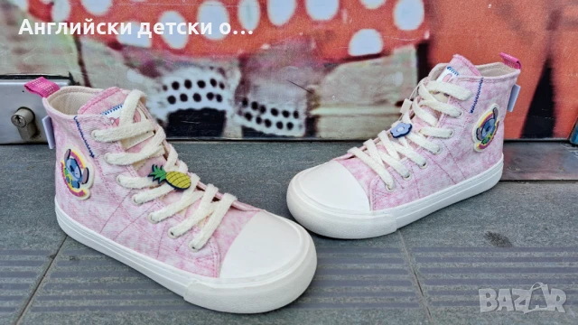 Английски детски кецове Zara със Stitch, снимка 5 - Детски обувки - 51278666