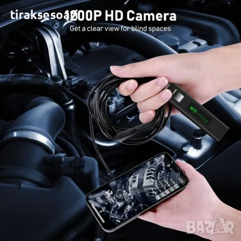 Безжичен WiFi Ендоскоп Камера за Телефон – 720p, 5м Кабел, Съвместим с iOS и Android, снимка 11 - Аксесоари и консумативи - 50210755