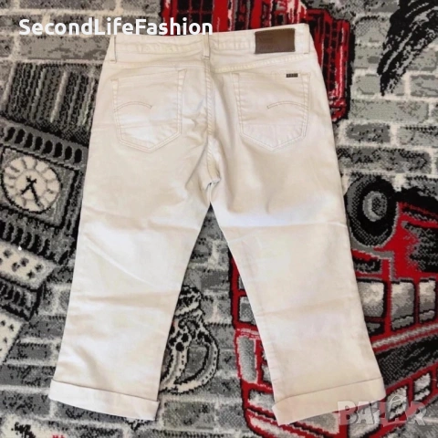 G-Star Raw 3301 Cotton Capri Cropped Jeans с прави тесни панталони размер W29, снимка 7 - Дънки - 53726385
