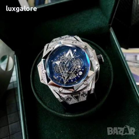 Мъжки часовник Hublot Big Bang Sang Bleu II с кварцов механизъм, снимка 2 - Мъжки - 46805555