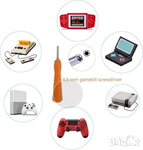 UNITOOL К-т Специални ОТВЕРТКИ 3,8 - 4,5 мм NINTENDO PlayStation SEGA Глух Ключ Вложки Звезди БАРТЕР, снимка 5 - Отвертки - 53700087