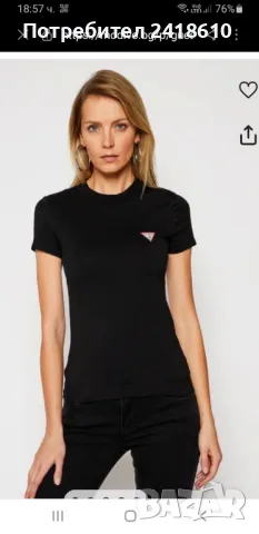 Guess Stretch Cotton Womens Size S НОВО! ОРИГИНАЛ! Дамска Тениска!, снимка 7 - Тениски - 50047610