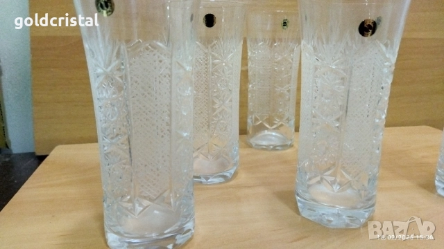 кристални чаши вода Зорница лукс , снимка 2 - Антикварни и старинни предмети - 51717040