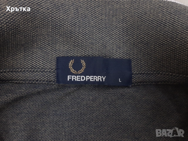 Fred Perry Twin Tipped - Оригинална мъжка тениска с яка размер L, снимка 7 - Тениски - 53771815