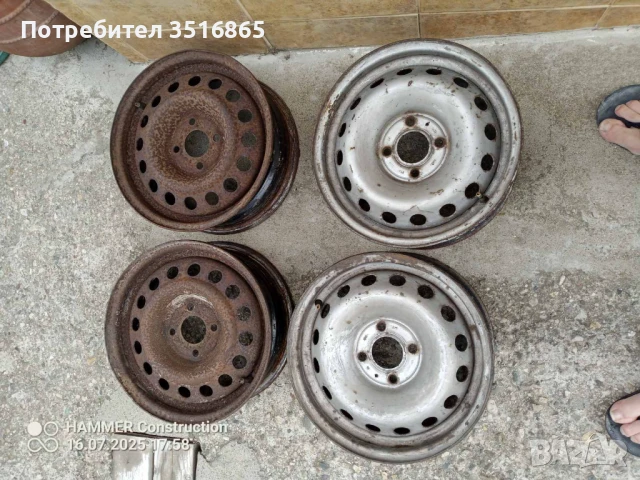 ОТ Рено Канго 97г.,  14 цола ЕТ36, снимка 3 - Гуми и джанти - 51044146