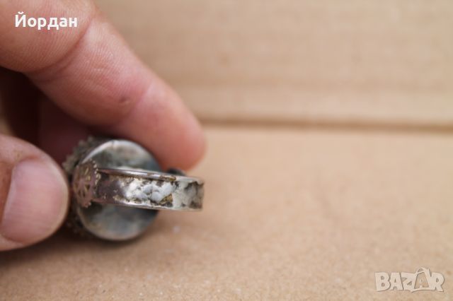 Възрожденски сребърен пръстен, снимка 5 - Антикварни и старинни предмети - 45683647