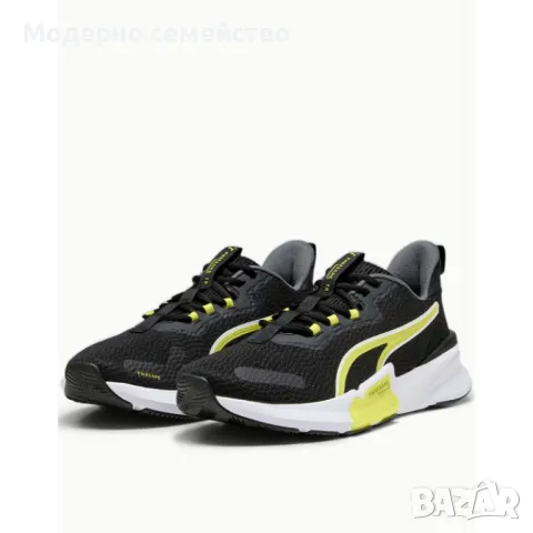 Мъжки маратонки PUMA Power Frame Training Shoes Black/Yellow, снимка 2 - Маратонки - 46943212