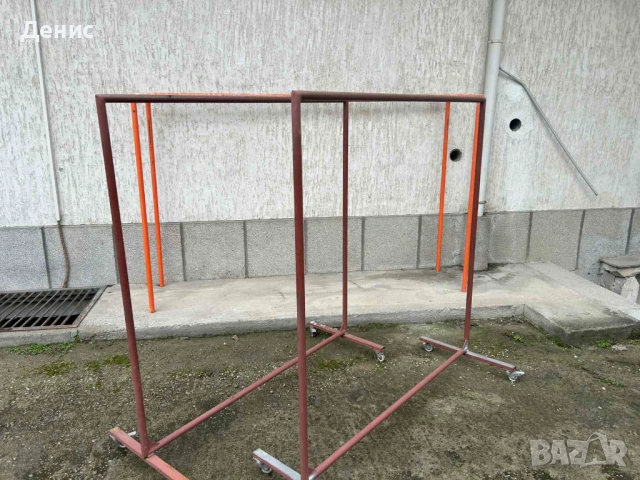 Железни тръбни щендери за дрехи, снимка 3 - Стелажи и щандове - 53605576