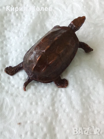 Бронзова фигурка на 🐢 костенурка 54399, снимка 3 - Колекции - 54179443