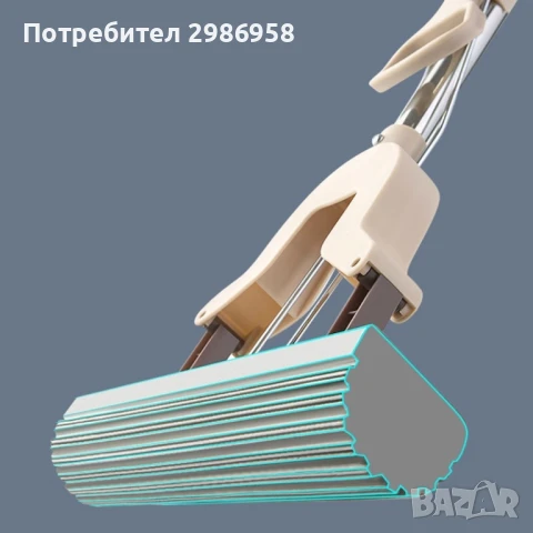 Домакински моп с телескопична дръжка с функция за изтискване на водата, снимка 4 - Мопове, кофи, четки и метли - 51403002
