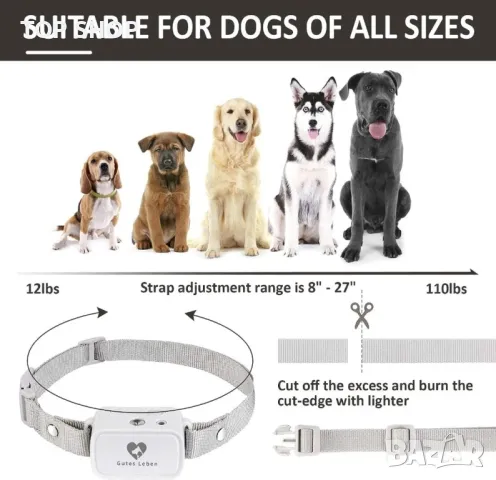 Нашийник за обучение на кучета против лай Citronella с дистанционно управление, снимка 7 - За кучета - 49866411