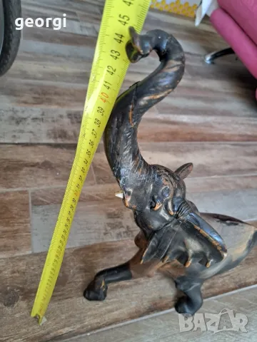 голям дървен слон от кралски абанос, снимка 13 - Декорация за дома - 50079045