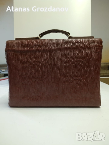 Кожена чанта, снимка 3 - Антикварни и старинни предмети - 51675714