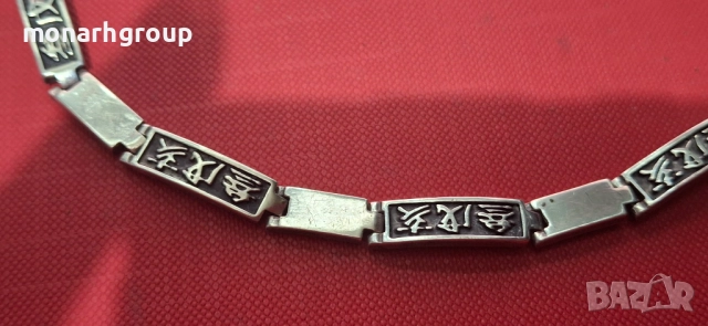 Сребърна гривна /без закопчалка/, снимка 3 - Гривни - 52656468