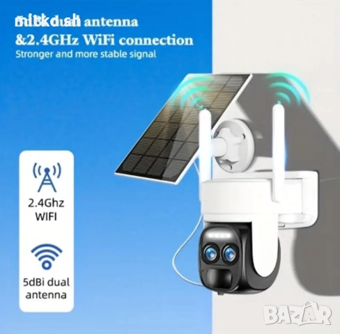Соларна Камера за видеонаблюдение, снимка 2 - IP камери - 51611245