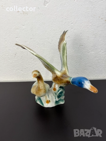 Румънска порцеланова фигура на диви патици. №7514, снимка 5 - Колекции - 52121024