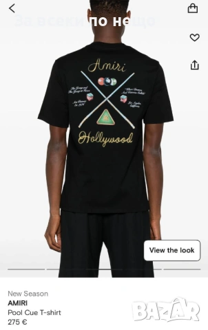 Amiri Мъжка Черна Тениска👕Мъжка Блуза С Къс Ръкав В Черен Цвят Код Mens P.135, снимка 3 - Тениски - 53822905