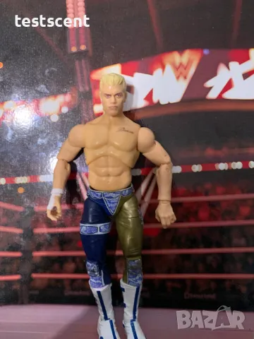 Екшън фигура AEW Cody Rhodes The American Nightmare Коуди Роудс Jazwares WWE figure играчка BlueGold, снимка 8 - Колекции - 48545734