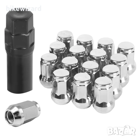 20 броя гайки за джанти M12x1.5 + ключ НОВИ