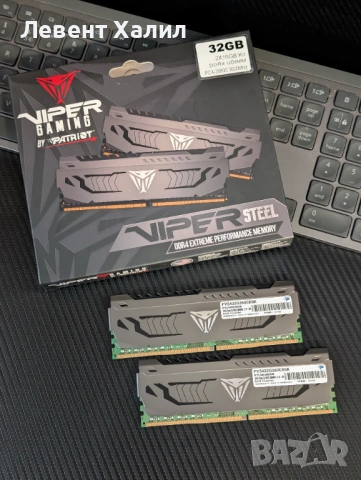 32GB (2x16GB) DDR4 3600MHz Patriot Viper Steel