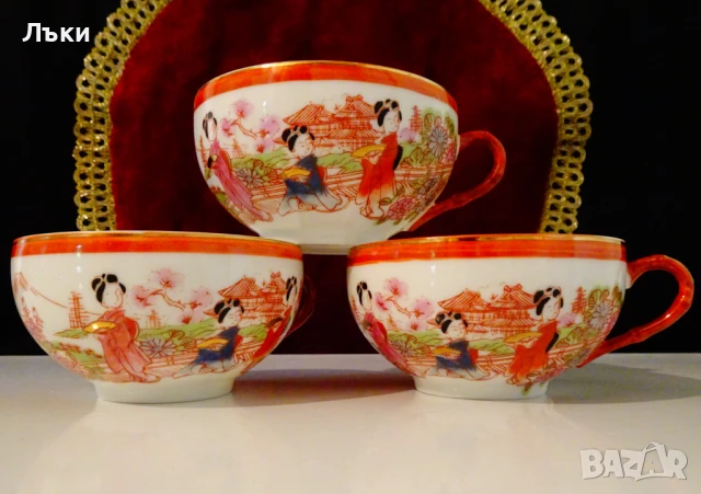 Чаша японски костен порцелан 58 гр.,злато. 