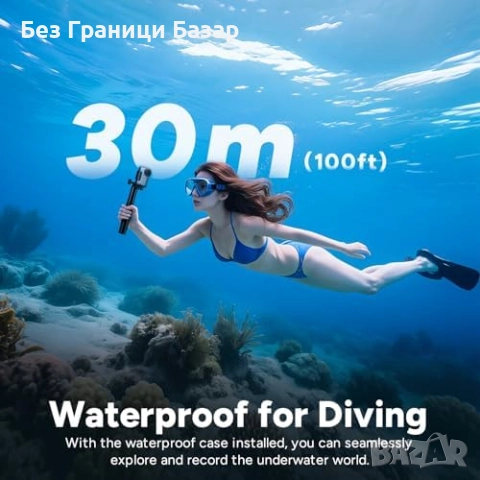 Нова Водоустойчива 4K камера с 6-осна стабилизация 64GB памет зуум, снимка 8 - Камери - 51500411