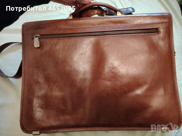 Голяма мъжка чанта от естествена кожа ART, снимка 2 - Чанти - 53558069