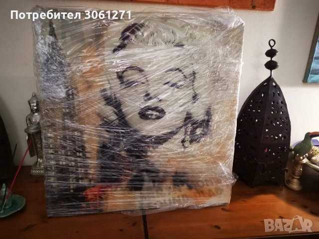 Картина с рамка на платно с акрилен принт. опакован чисто нов 