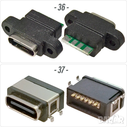 Букса конектор USB Type-C  6 pin , Waterproof IP67-IP68 panel mount, снимка 12 - Ремонт на друга електроника - 54184333