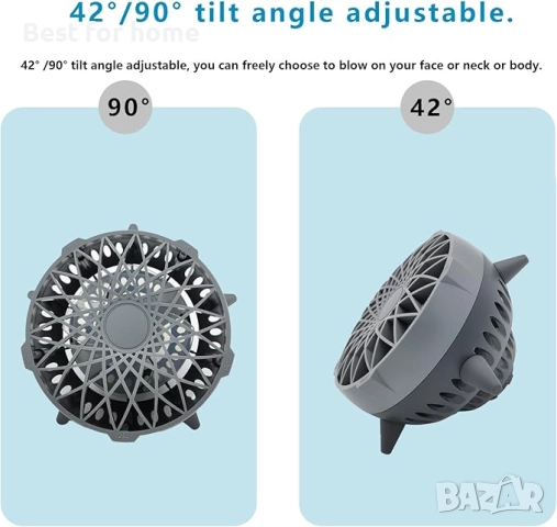 DaMohony Smart Sensor Акумулаторен персонален настолен вентилатор с 5 режима , снимка 5 - Вентилатори - 51590783