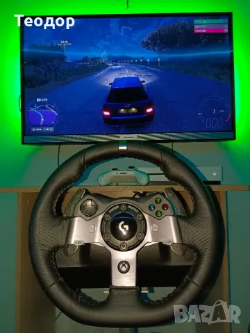 Logitech G 923+Xbox+стойка за волана и педали, снимка 1 - Аксесоари - 47093839