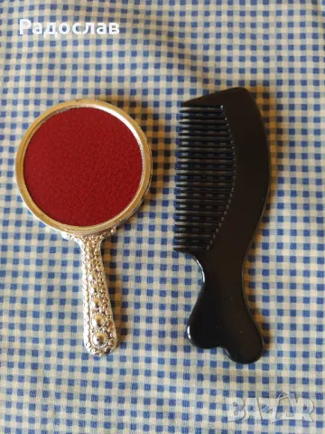 Български стар комплект - гребен и огледало, снимка 2 - Други - 49982931