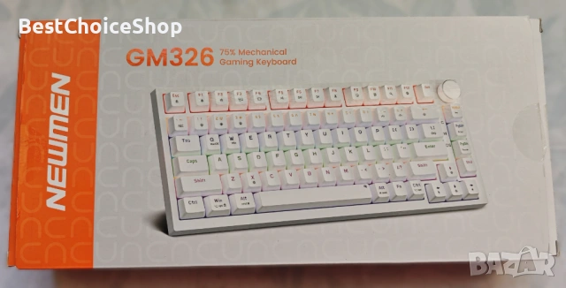 NEWMEN GM326 Механична клавиатура, Геймърска 75 %, TKL Hot Swap Compact LED осветление за PC/Win/Mac, снимка 3 - Клавиатури и мишки - 53670711