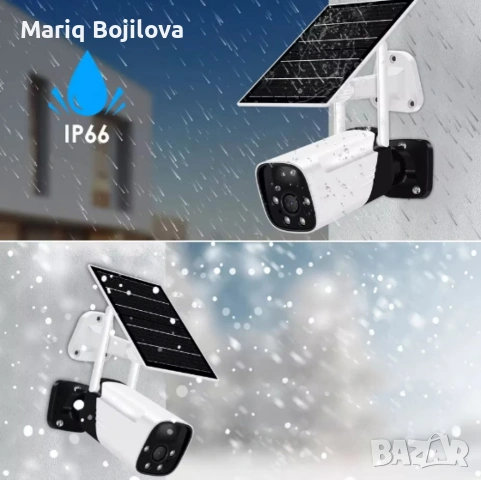 Камера с отделен соларен панел и датчик,4 диода,6MP,iCsee приложение, снимка 5 - Други - 53612420