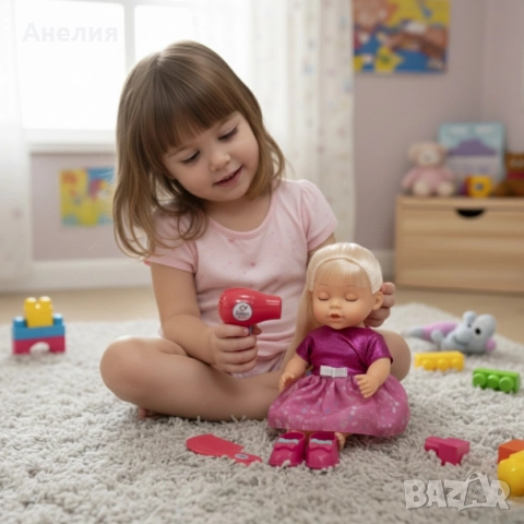 Кукла с мигащи очи,аксесоари и звуци, снимка 4 - Кукли - 52831179