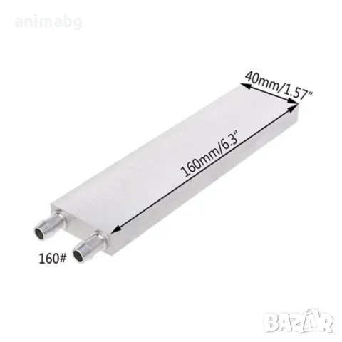 ANIMABG Алуминиев блок за водно охлаждане, 40X160X12mm, снимка 6 - Друга електроника - 49748018