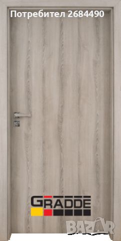 Интериорна врата Gradde Simpel, цвят Череша Сан Диего, снимка 3 - Интериорни врати - 46188773